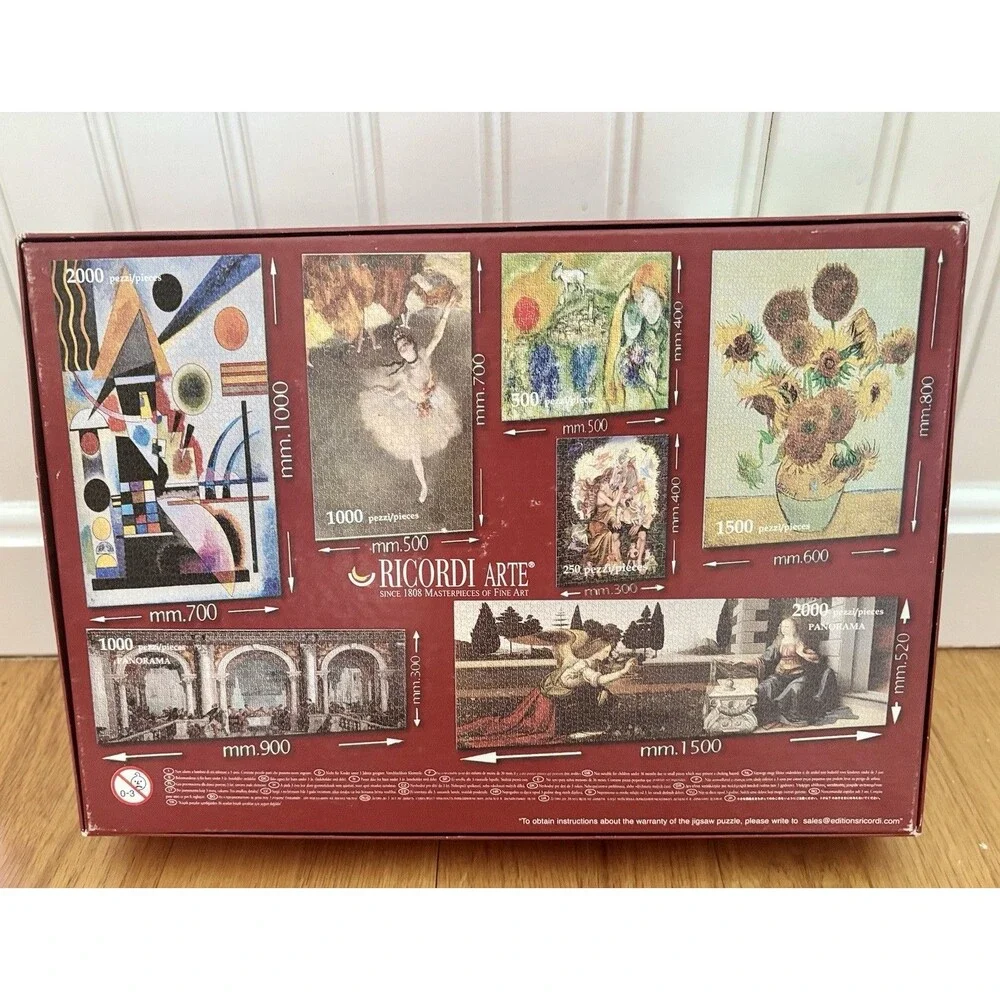 Pablo Picasso Paul en Arlequin Jigsaw Art Puzzle 1000 Pc., Made In Italy Rare